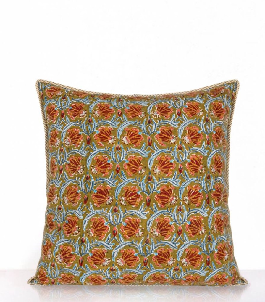 Deco & Linge De Maison Jamini | Taie D'Oreiller Jaipur Olive