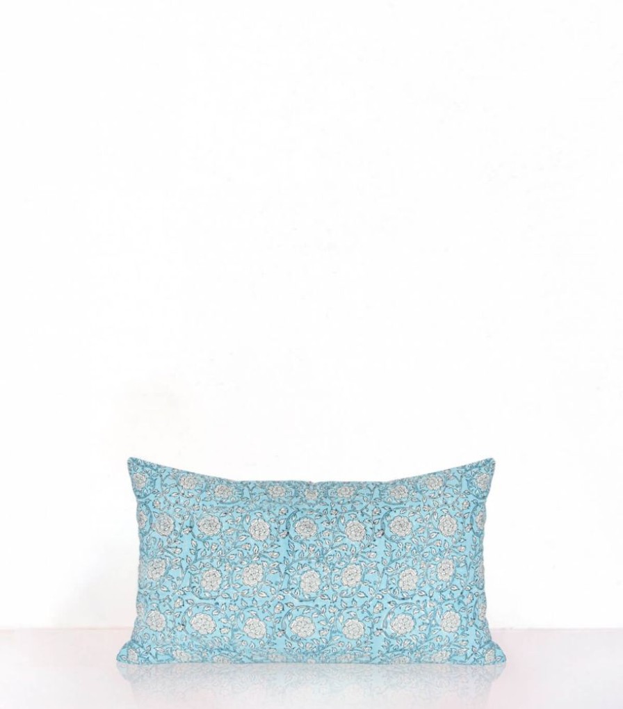 Deco & Linge De Maison Jamini | Housse De Coussin Bana Bleu Clair