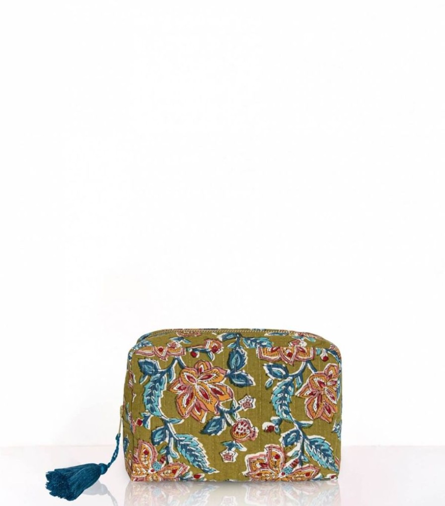 Sacs & Pochettes Jamini | Trousse A Maquillage Rang Vert Kaki