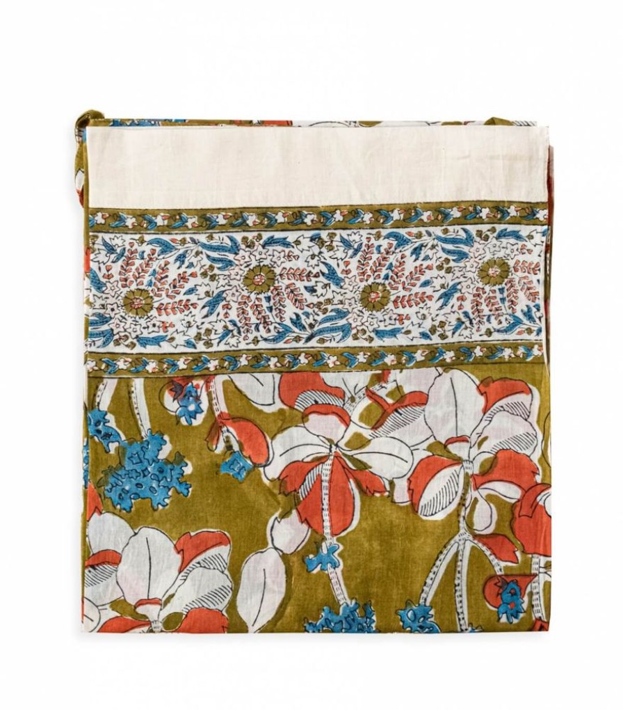 Deco & Linge De Maison Jamini | Rideau Fleuri Iris Olive