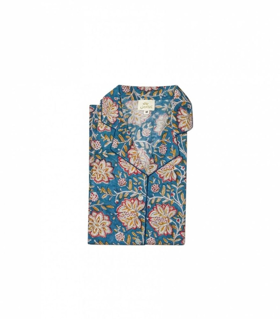 Mode Jamini | Pyjama Coton Louise Vert Pin