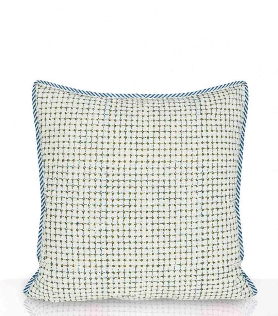 Deco & Linge De Maison Jamini | Taie D'Oreiller Rang Vert Kaki