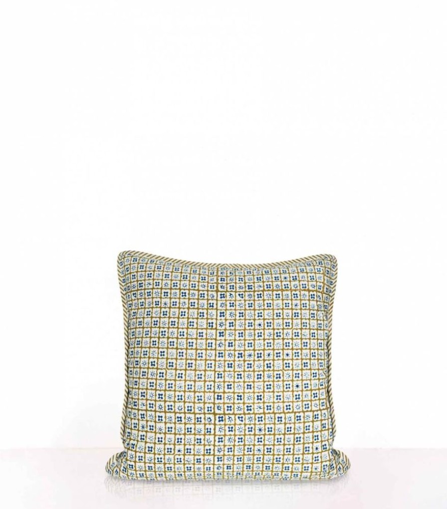 Deco & Linge De Maison Jamini | Housse De Coussin Carree Multi Stripe Olive