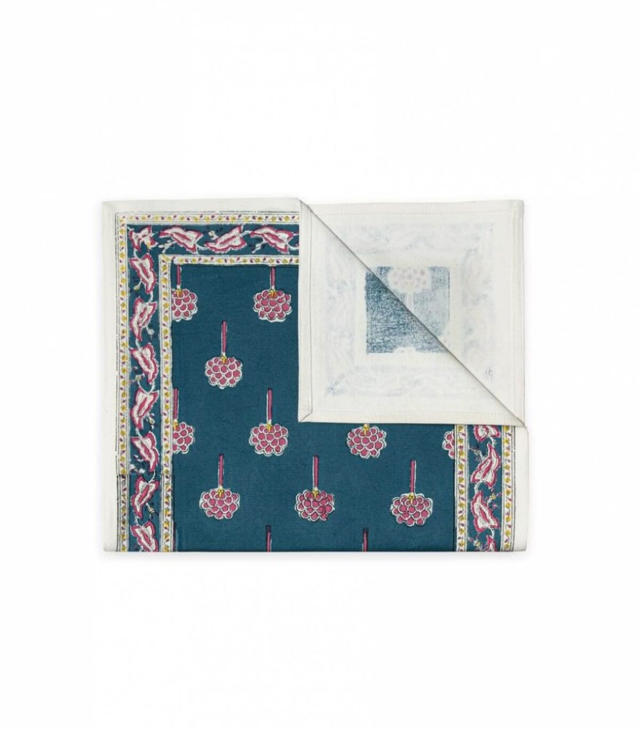 Linge De Table Jamini | Chemin De Table Rani Vert Pin