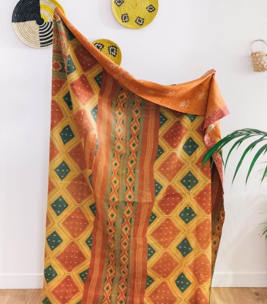 Deco & Linge De Maison Jamini | Plaid Vintage En Kantha