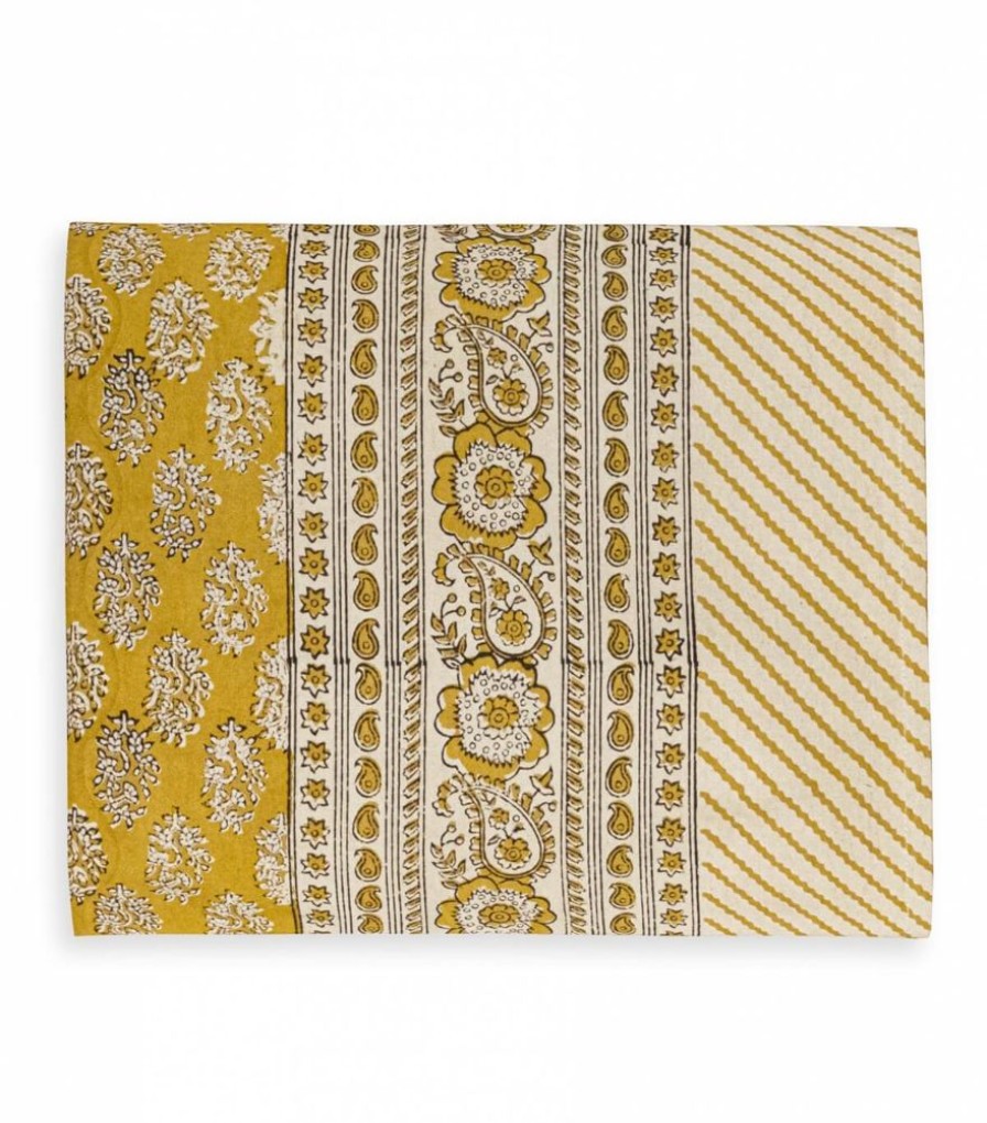 Linge De Table Jamini | Nappe Grand Format Moutarde Bagru