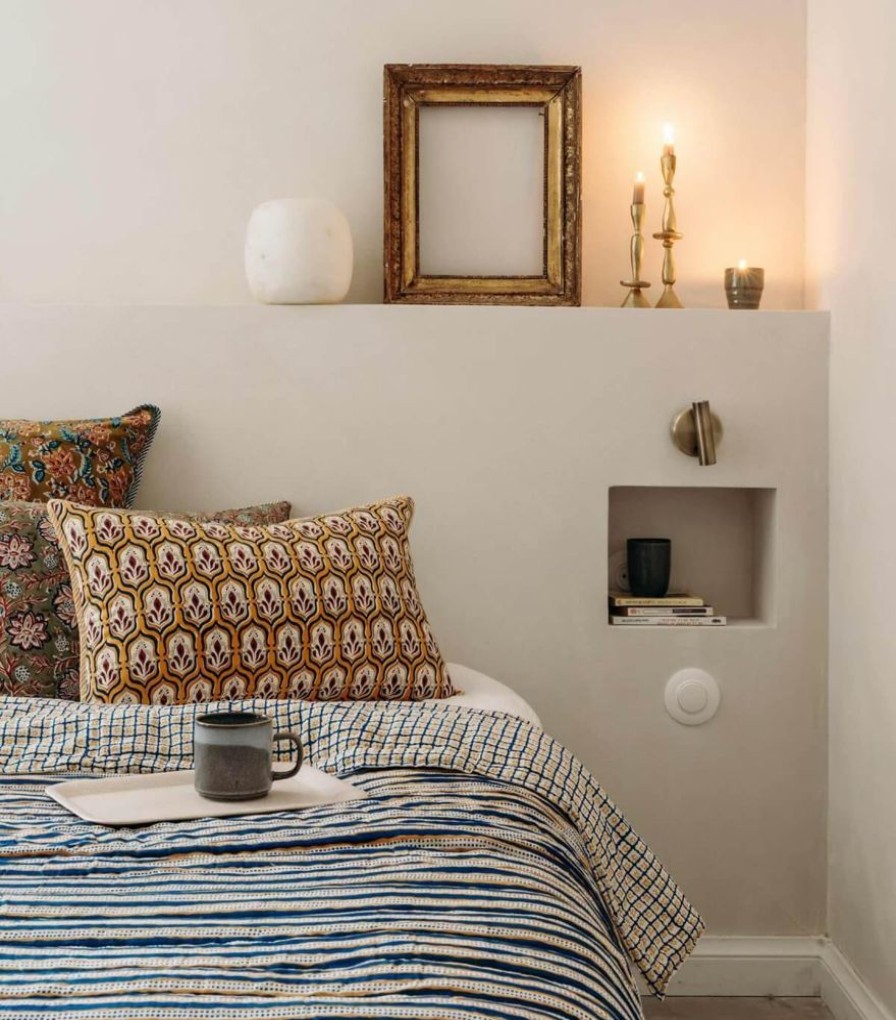 Deco & Linge De Maison Jamini | Edredon Indien Stripe Bronze