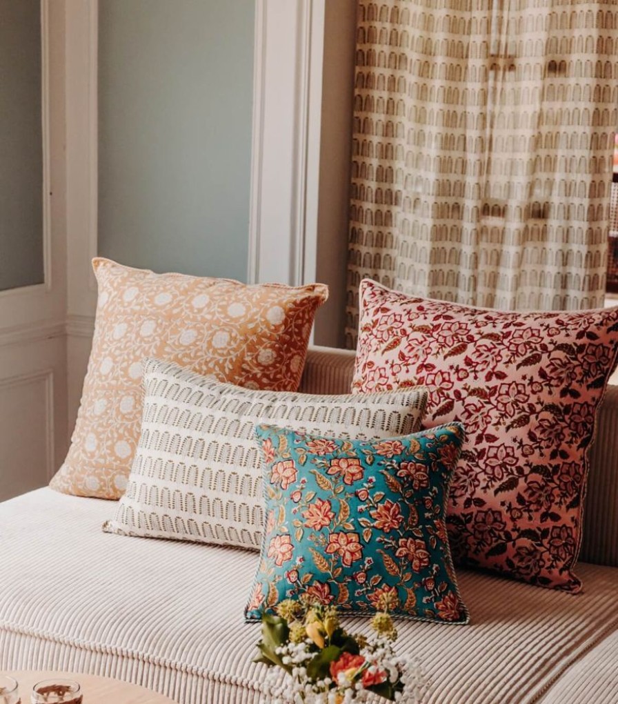 Deco & Linge De Maison Jamini | Housse De Coussin Rang Bleue